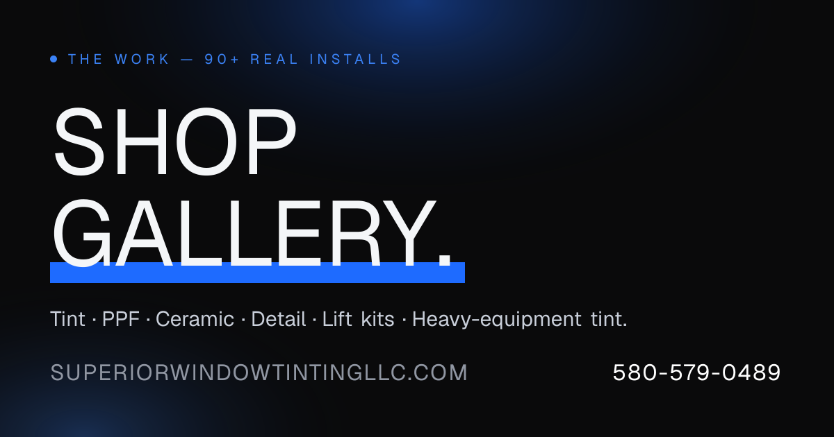 Gallery — Real Installs, Builds & Rigs | Superior Window Tinting & Off-Road